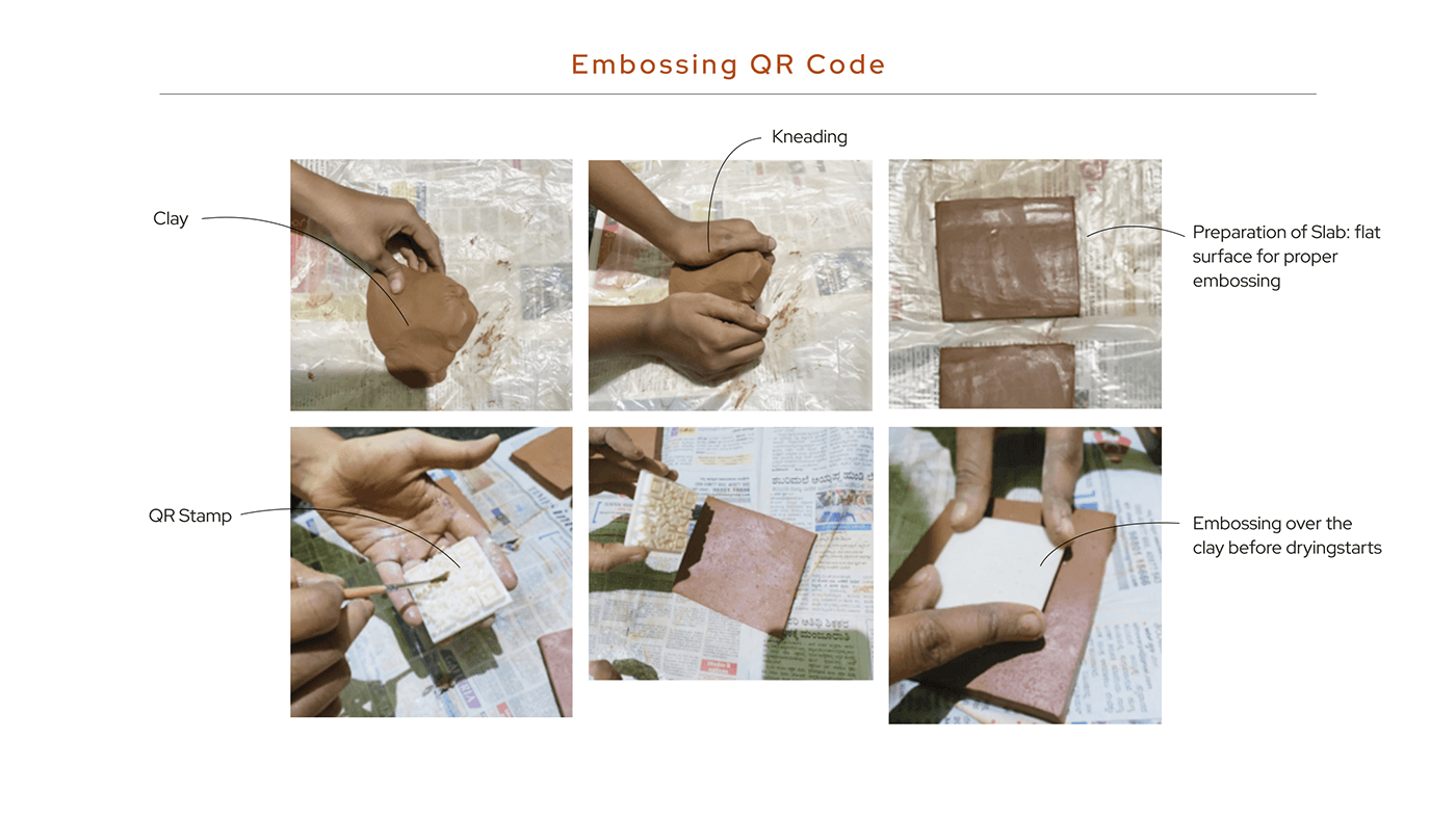 codesign terracota QR Code informational Promotional craft product design  clay modeling