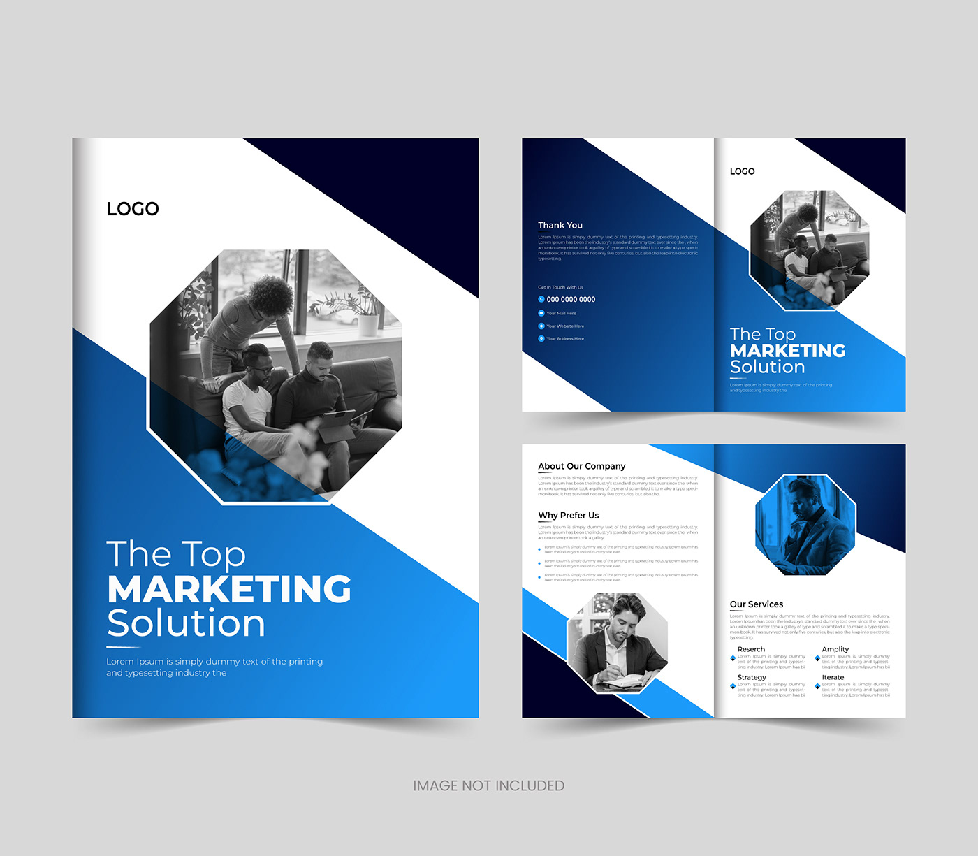 brochure template simple creative catalog information concept corporate vector modern