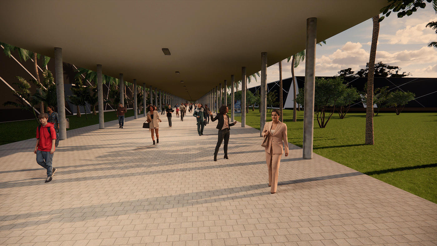 pavilion Parque brasilia Distrito Federal ARQUITETURA Renders 3D visualization Render df