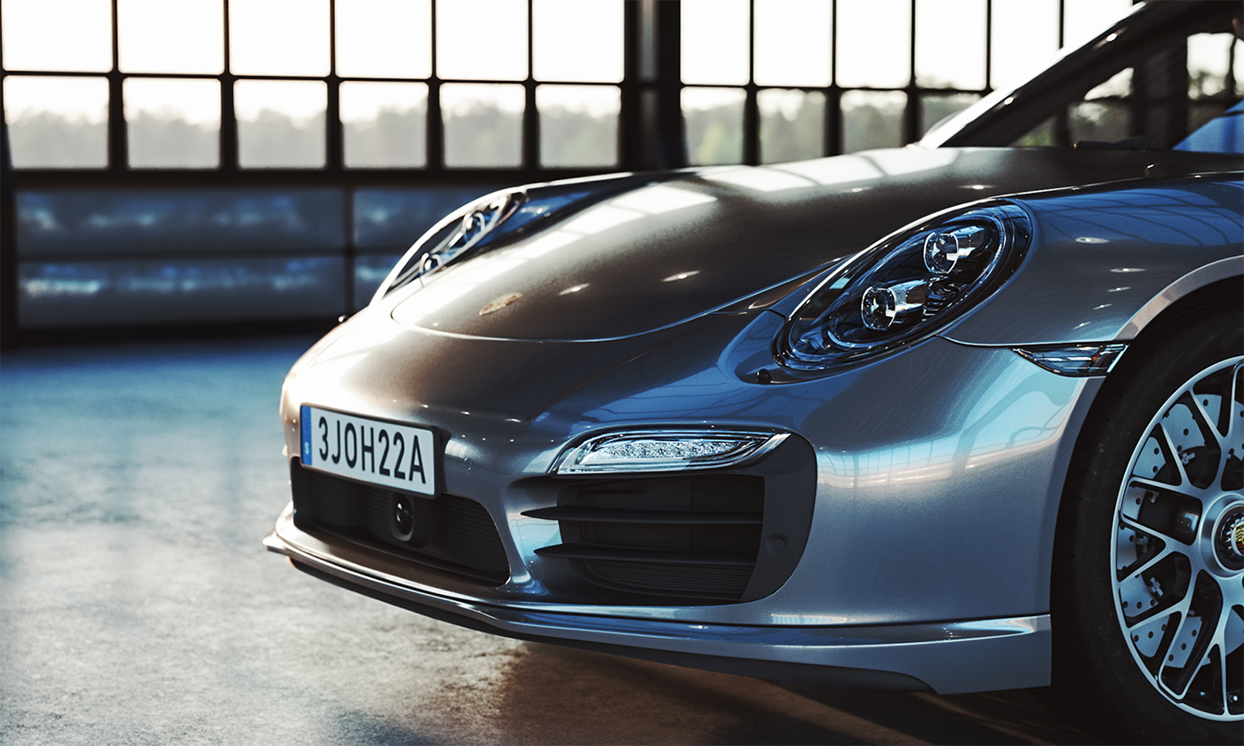 3dsmax 3D CGI car Porsche FStorm Render