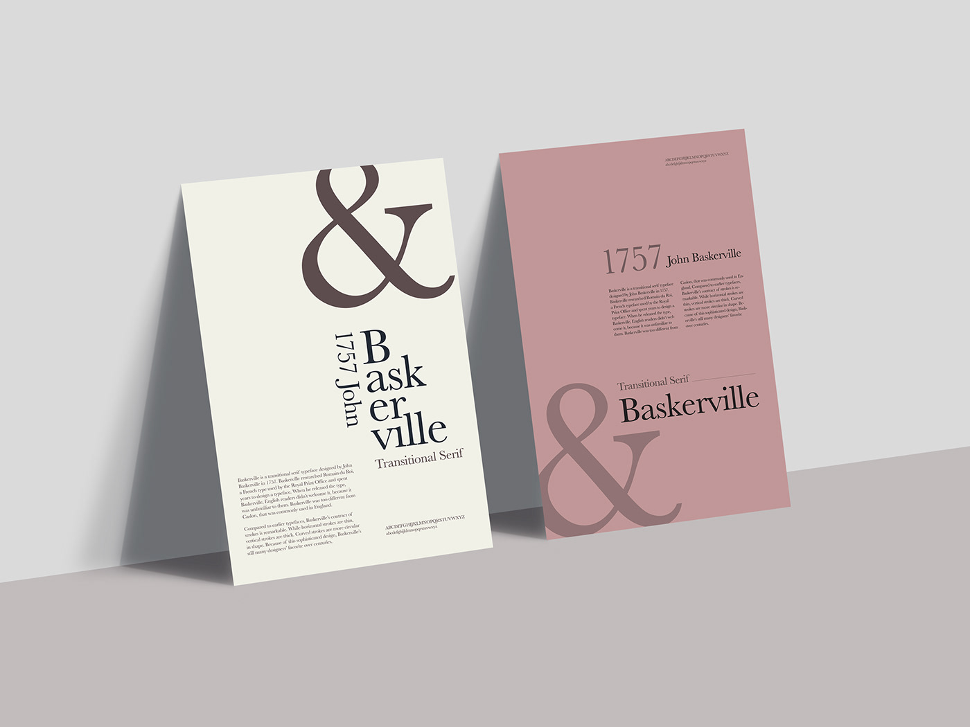 typography   Baskerville Typeface poster graphic poster grid system grid print design  graphic design  serif