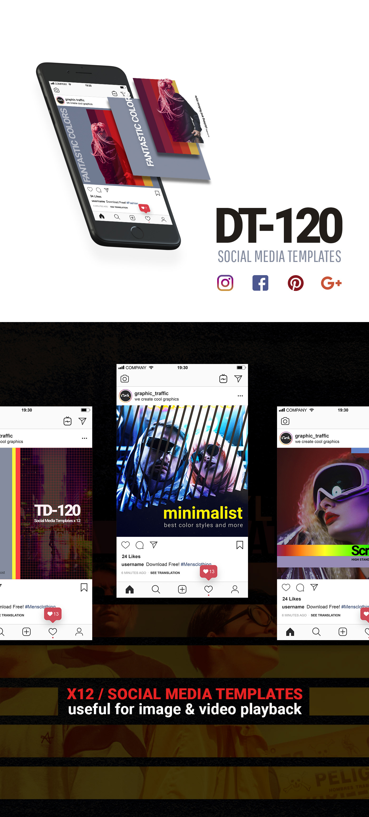 instagram template Retro Style futuristic free download editable social media 模板 post