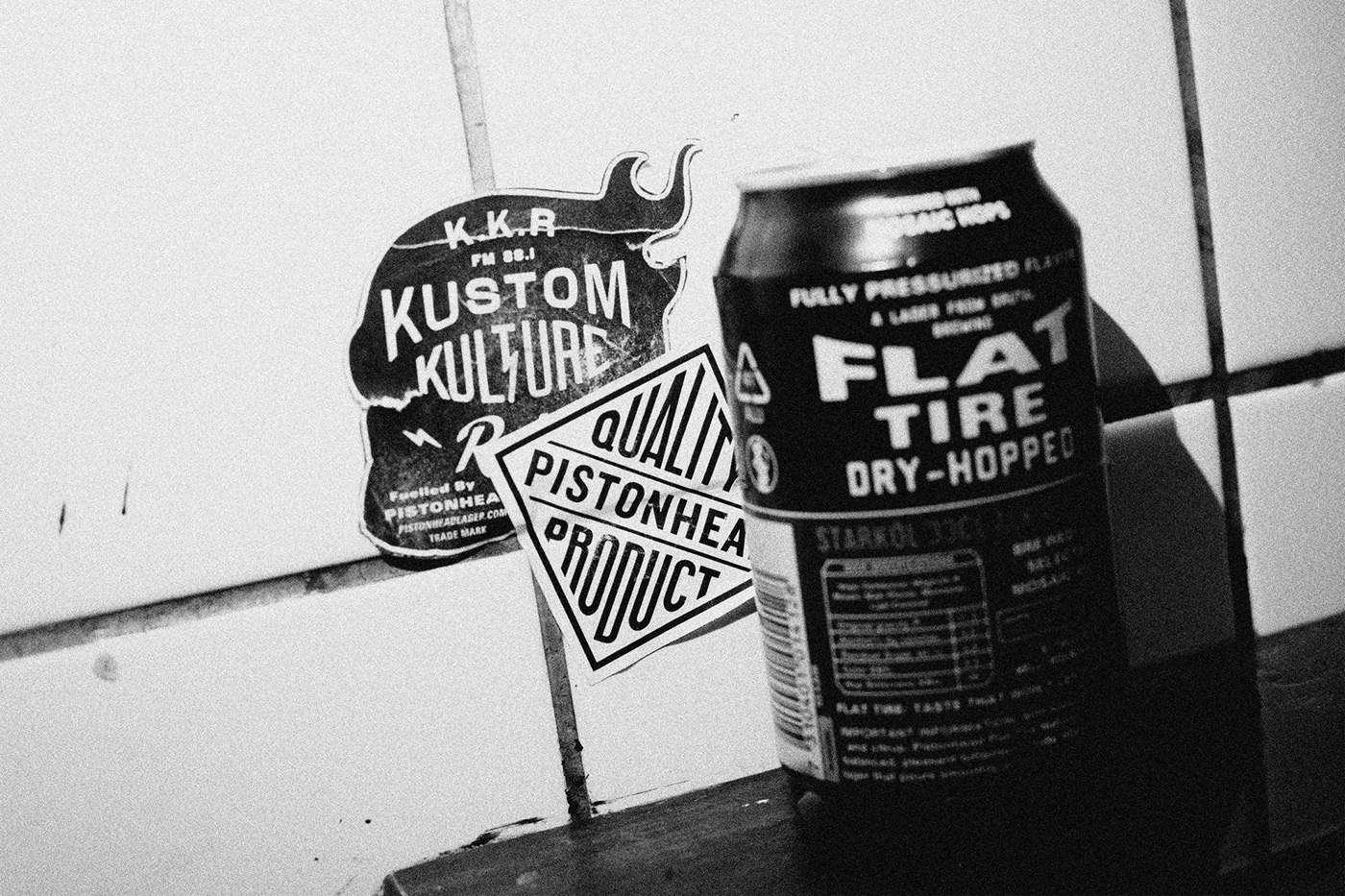 beer branding  design drink flat tire lager Logo Design package design  Packaging skull