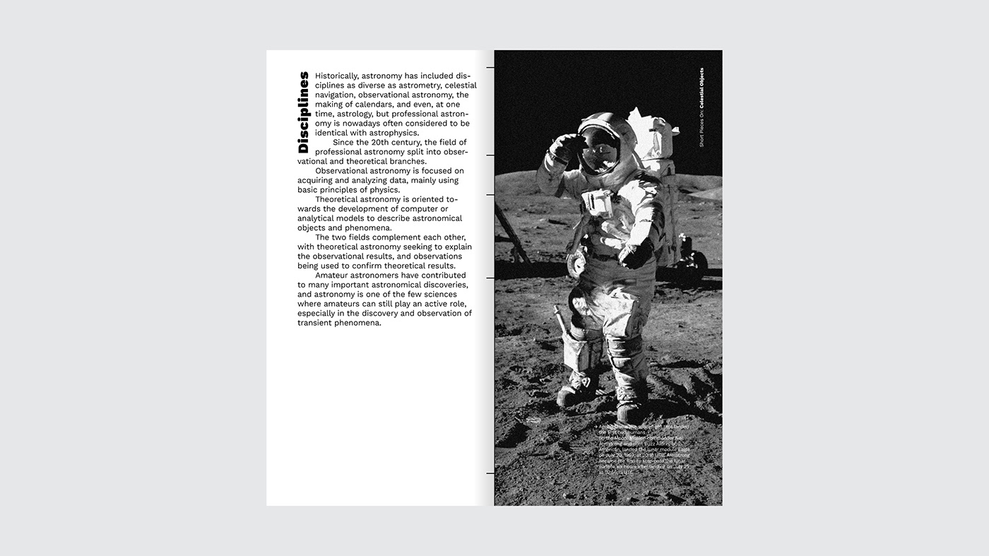 graphic design  editorial design  nasa moon galaxy publication design black and white book magazine Zine 