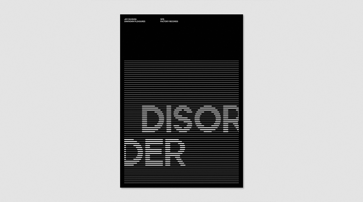 poster design print limited minimal joy division music