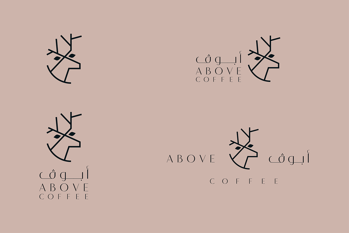 Arab arabic brand branding  cafe Coffee dear design logo Saudi