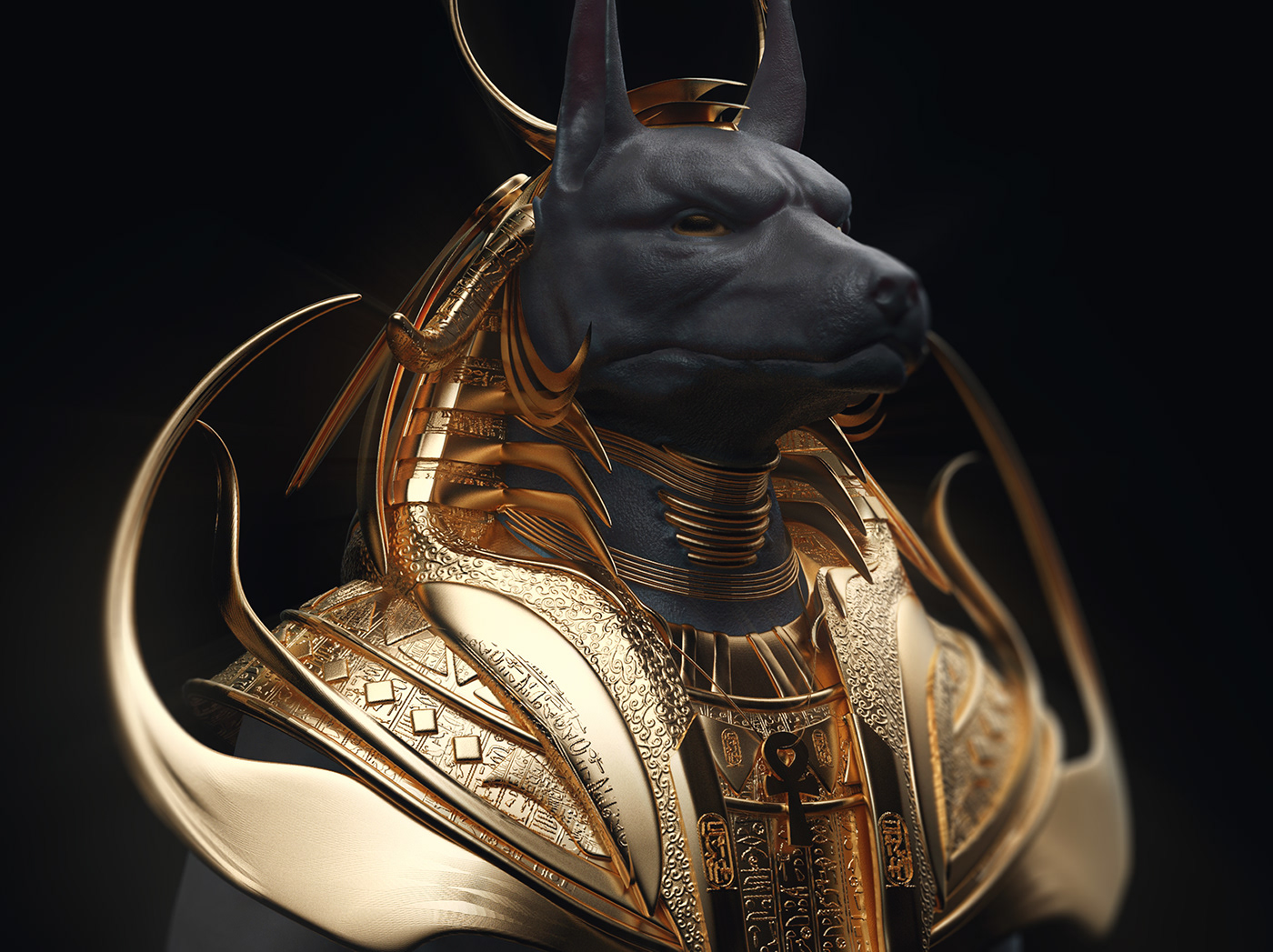 3d art 3D pharaoh ANKH anubis Anubis - Egyptian god egypt egyptian god mhmd mtr MTR Zbrush