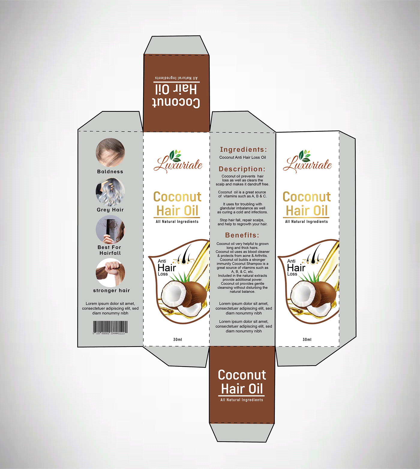 die cut Packaging Graphic Designer oil Onion almond dieline package design  product bleed