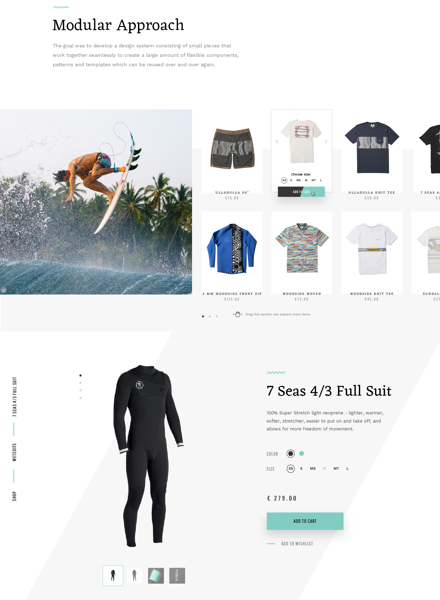Webdesign redesign concept vissla shop Surf Website Ecommerce animation  interaction