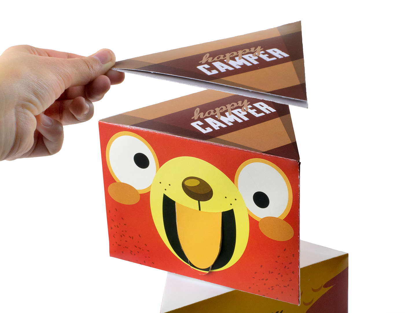 happy camper S'mores marshmallow chocolate crackers package ysdn adobeawards animals camp