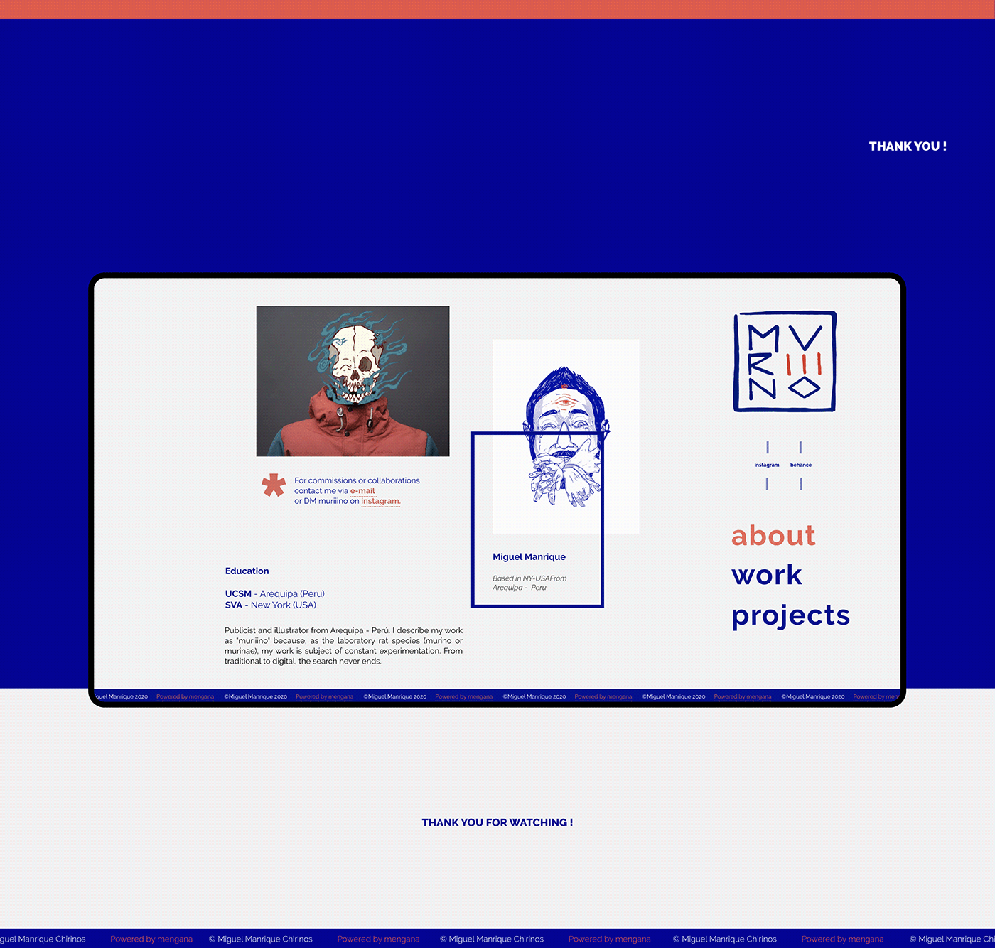 graphic design  interactive design minimal web muriiino portfolio Web