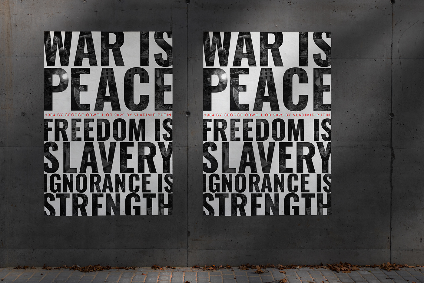 1984 george orwell 2022 design George Orwell graphic design  peace poster typography   ukraine War