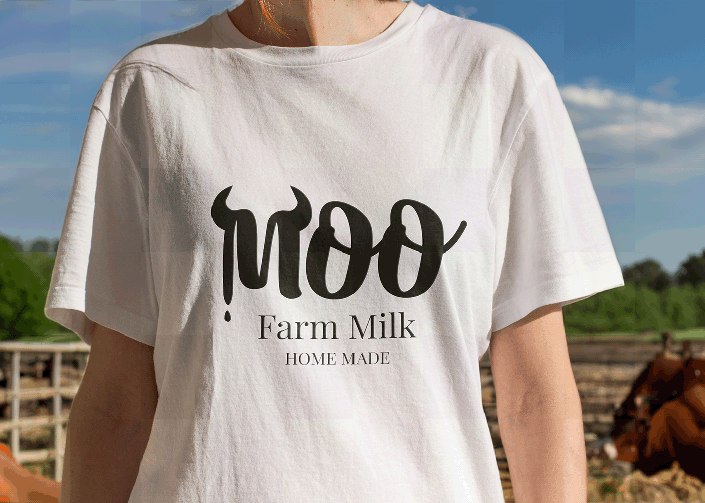 cow milk farm Logo Design Graphic Designer adobe illustrator