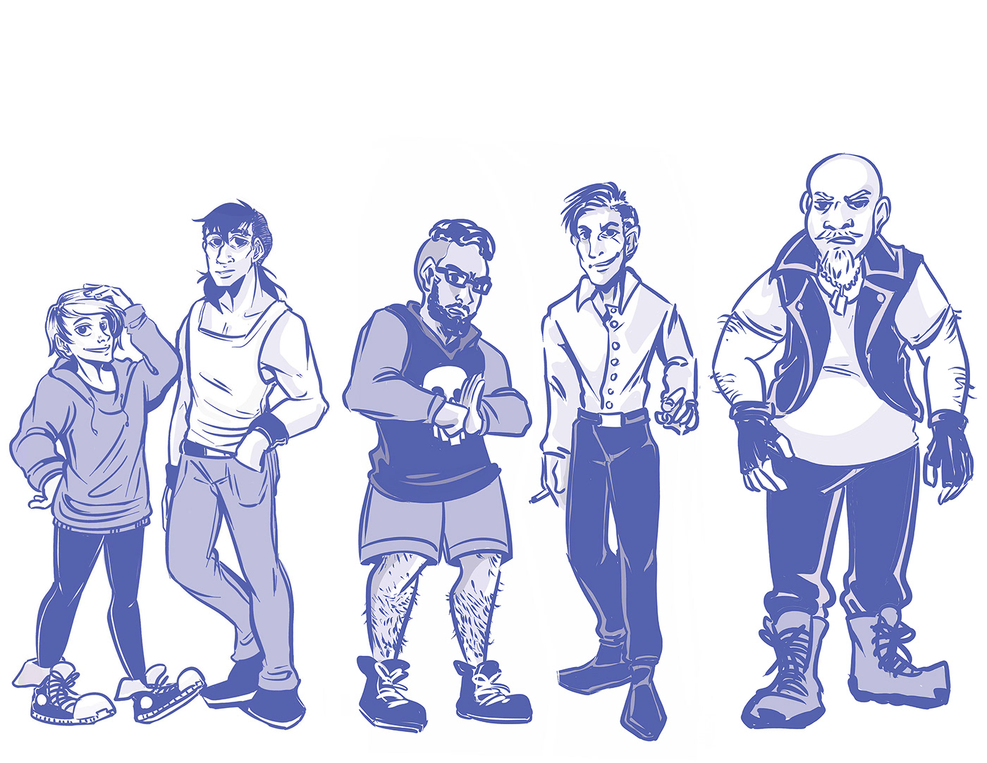 character line up Character design  coloring test coloring colors Character developement modified life