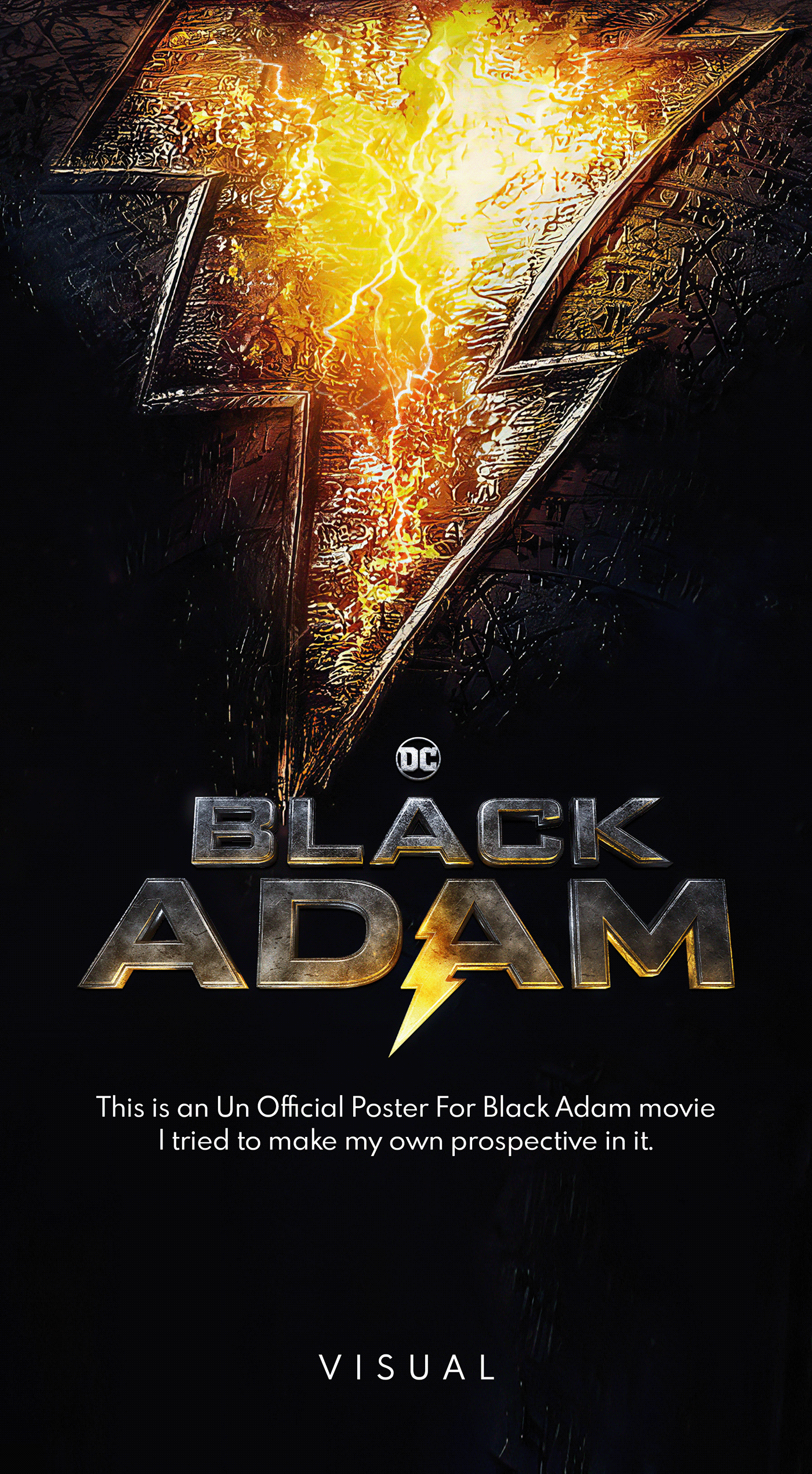 ads poster movie black adam visualization creative manipulation artwork