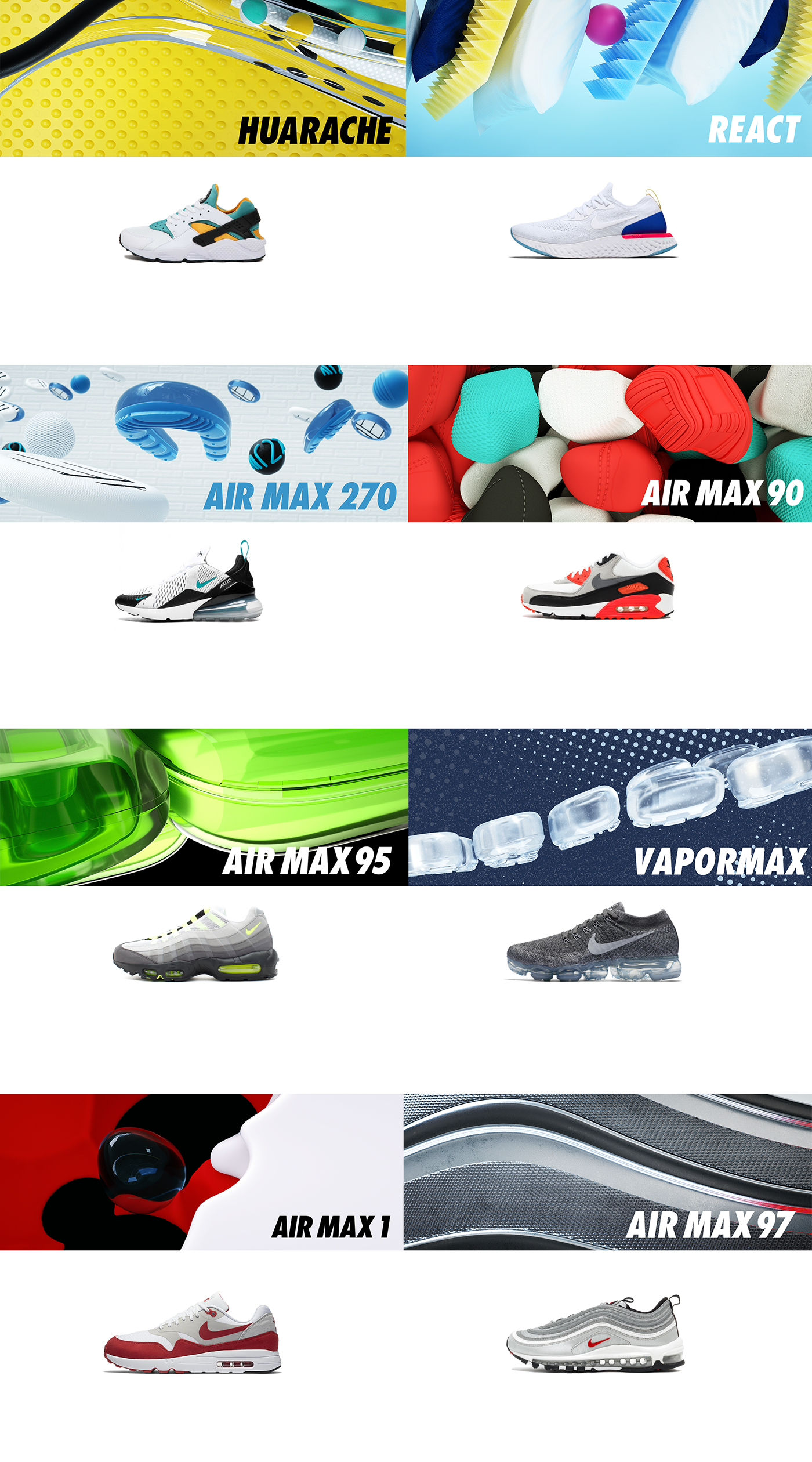3D motion graphics  animation  print design  Nike Retail air max in-store abstract Fashion 