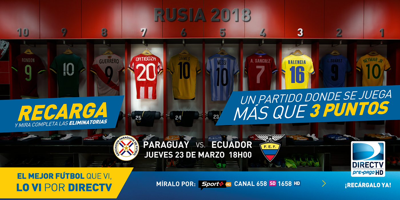 soccer world cup DirecTV matrioska retouch concept soccer Ecuador colombia paraguay