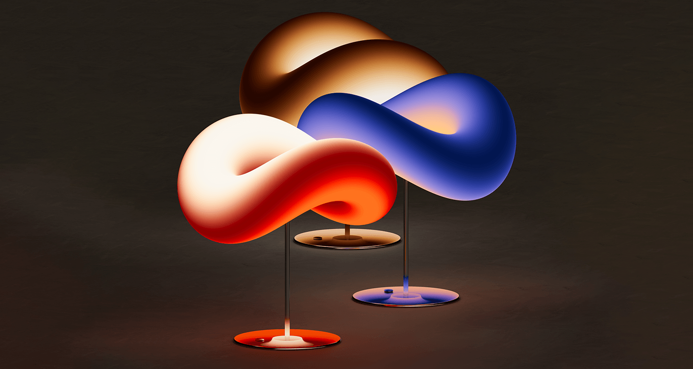 gradient gradients Lamp lamp design art artwork artist mobius light design