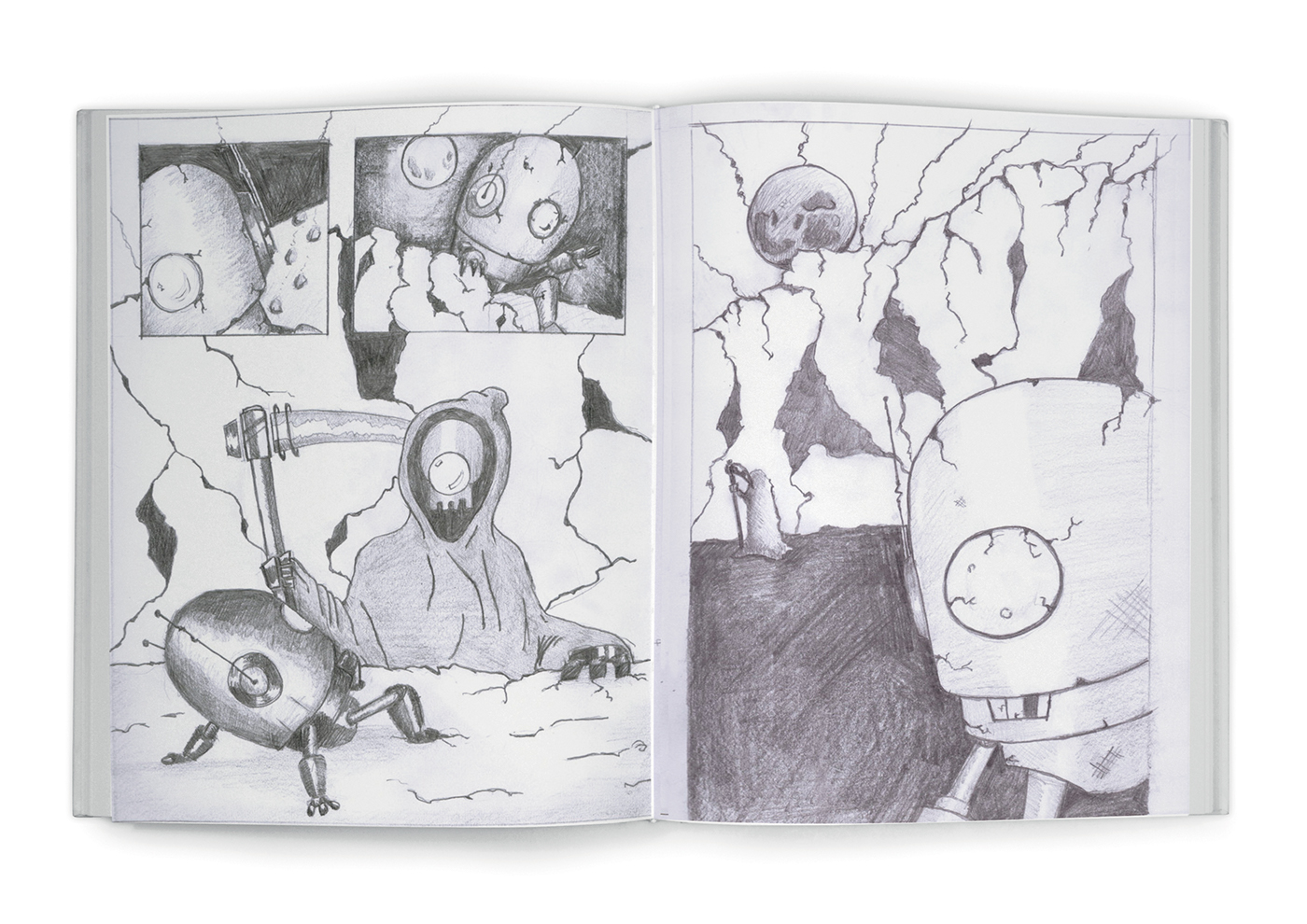 eldorado graphic novel Graphic Novel sketch robot mars story comic book publication Poetry  poem art