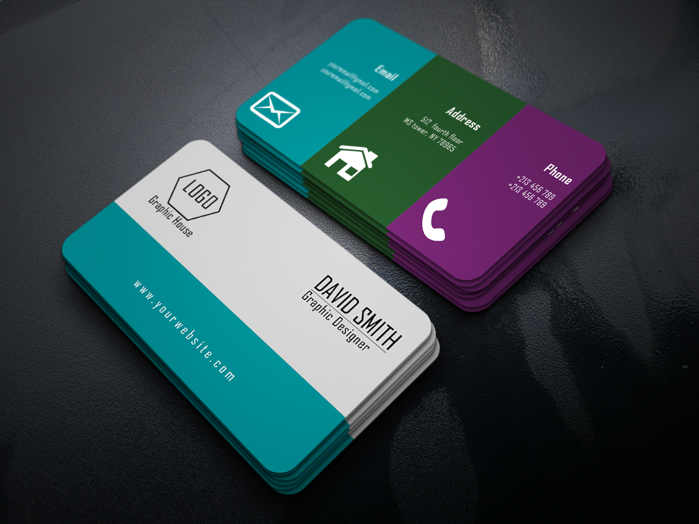 black business card call classy clean corporate creative design elegant