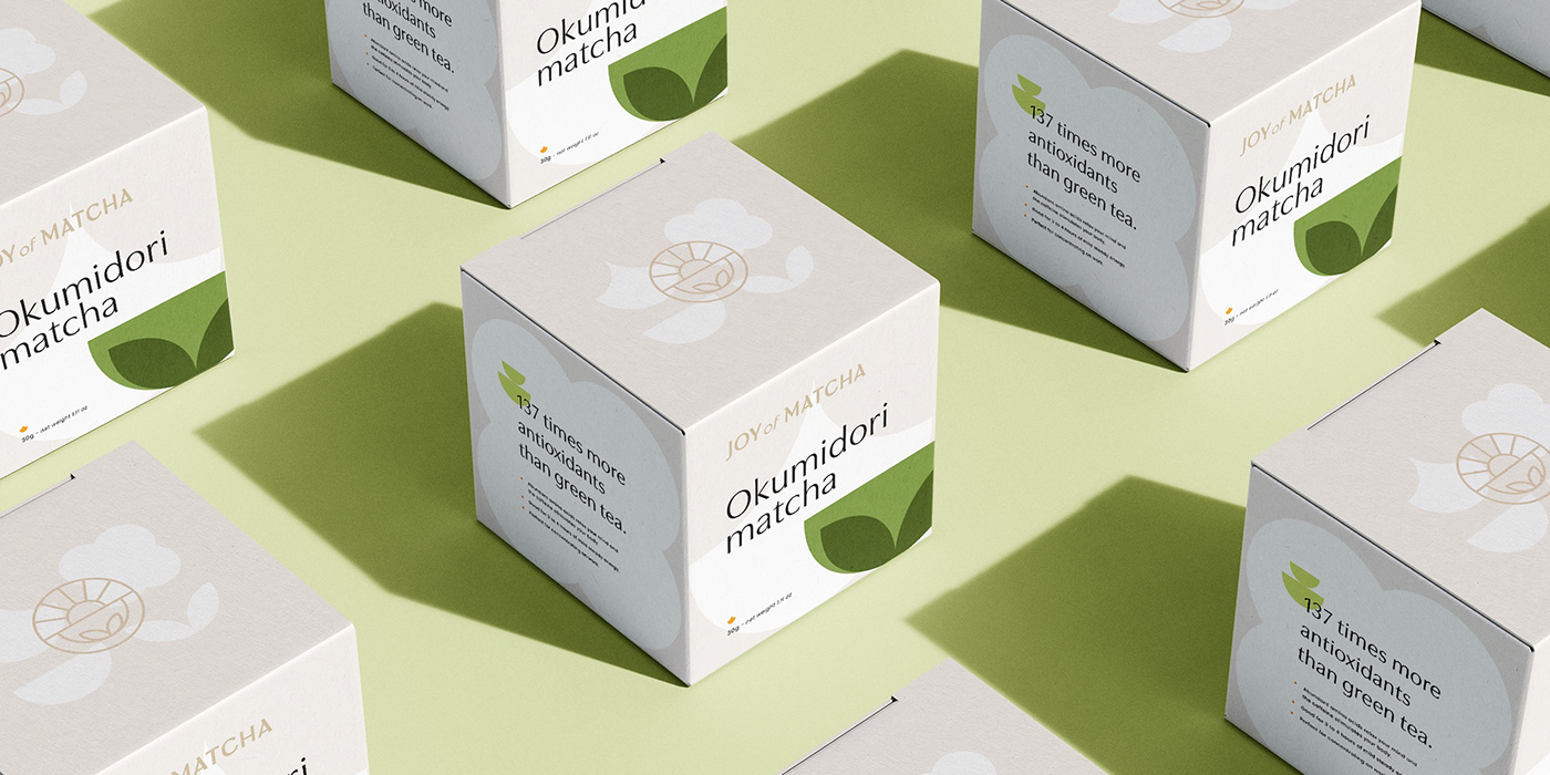 brand identity geometric matcha minimalist Packaging raw tea visual