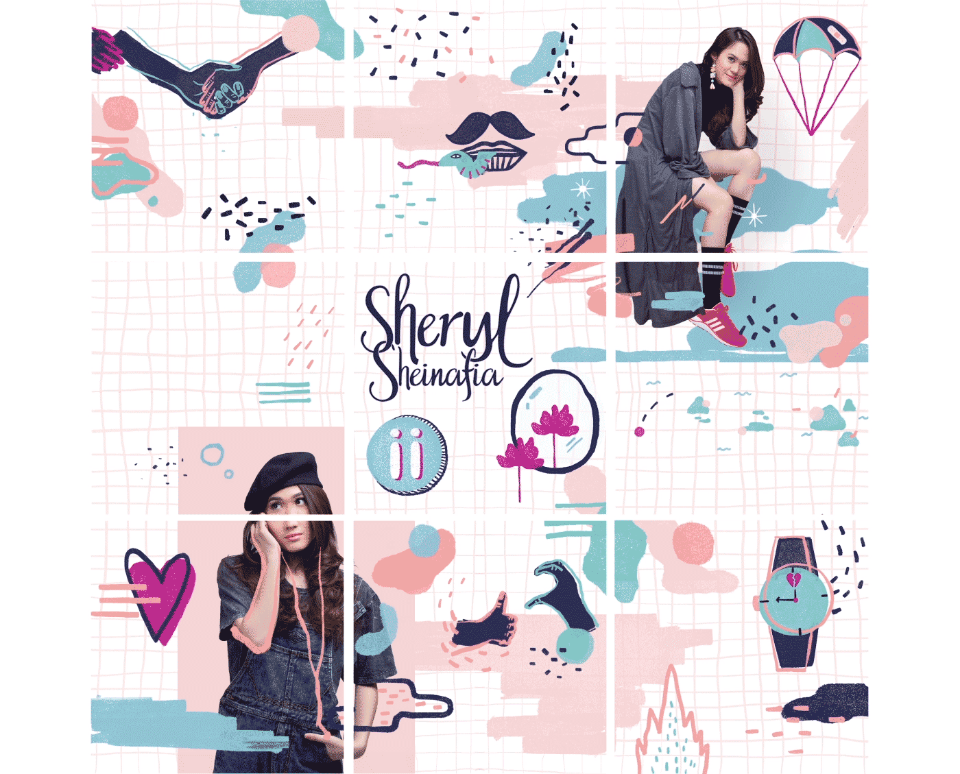 music album cover sheryl sheinafia brand identity Free-Spirited expressive