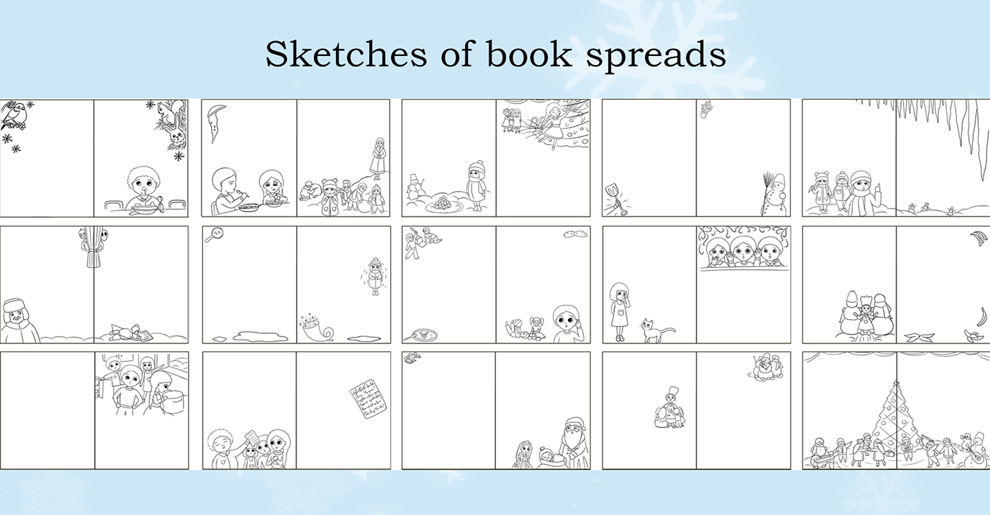 book Character design  children children's book cover design design fairytale publishing   winter story