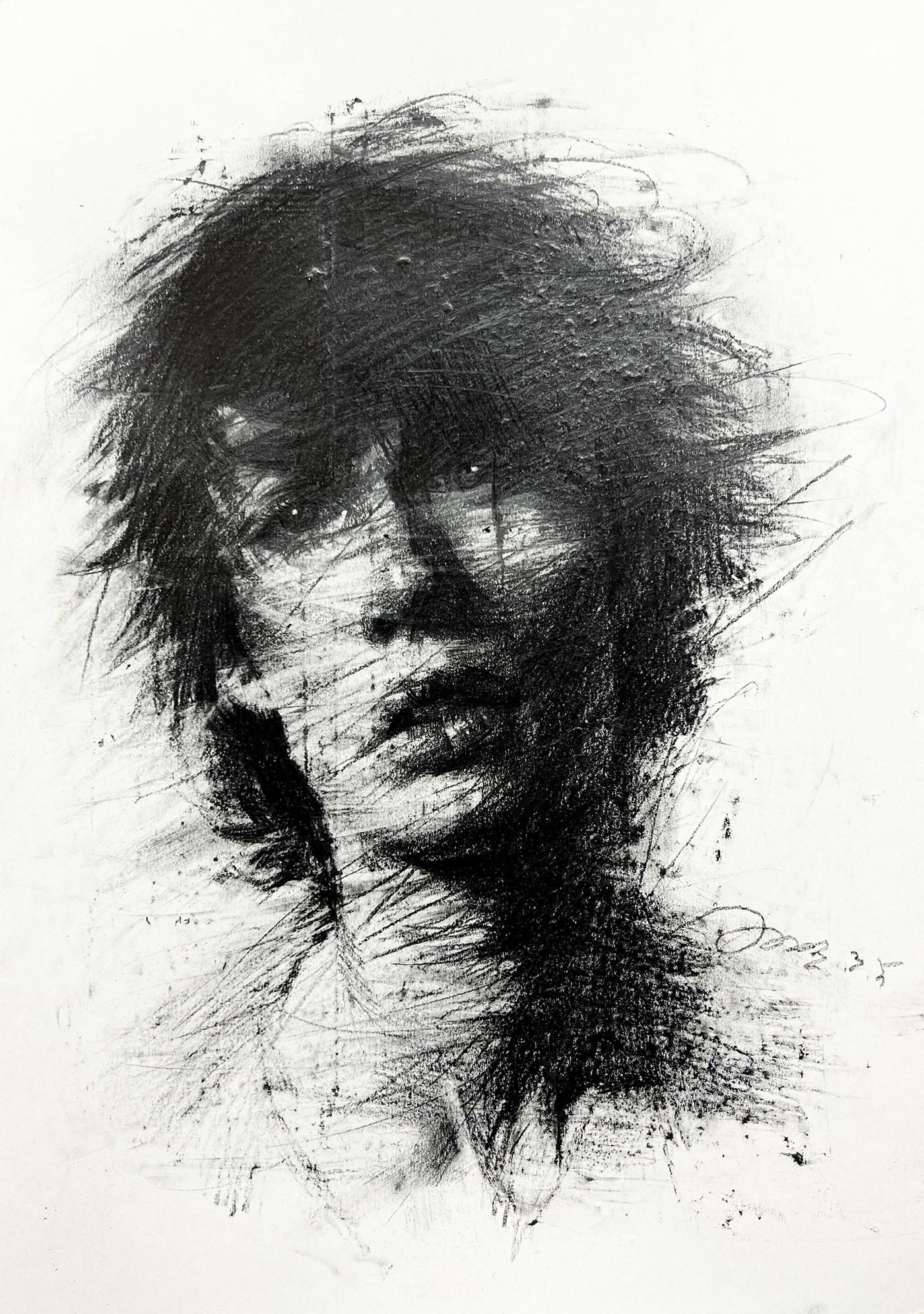 artwork body Drawing  emotio face FINEART image line model pencil