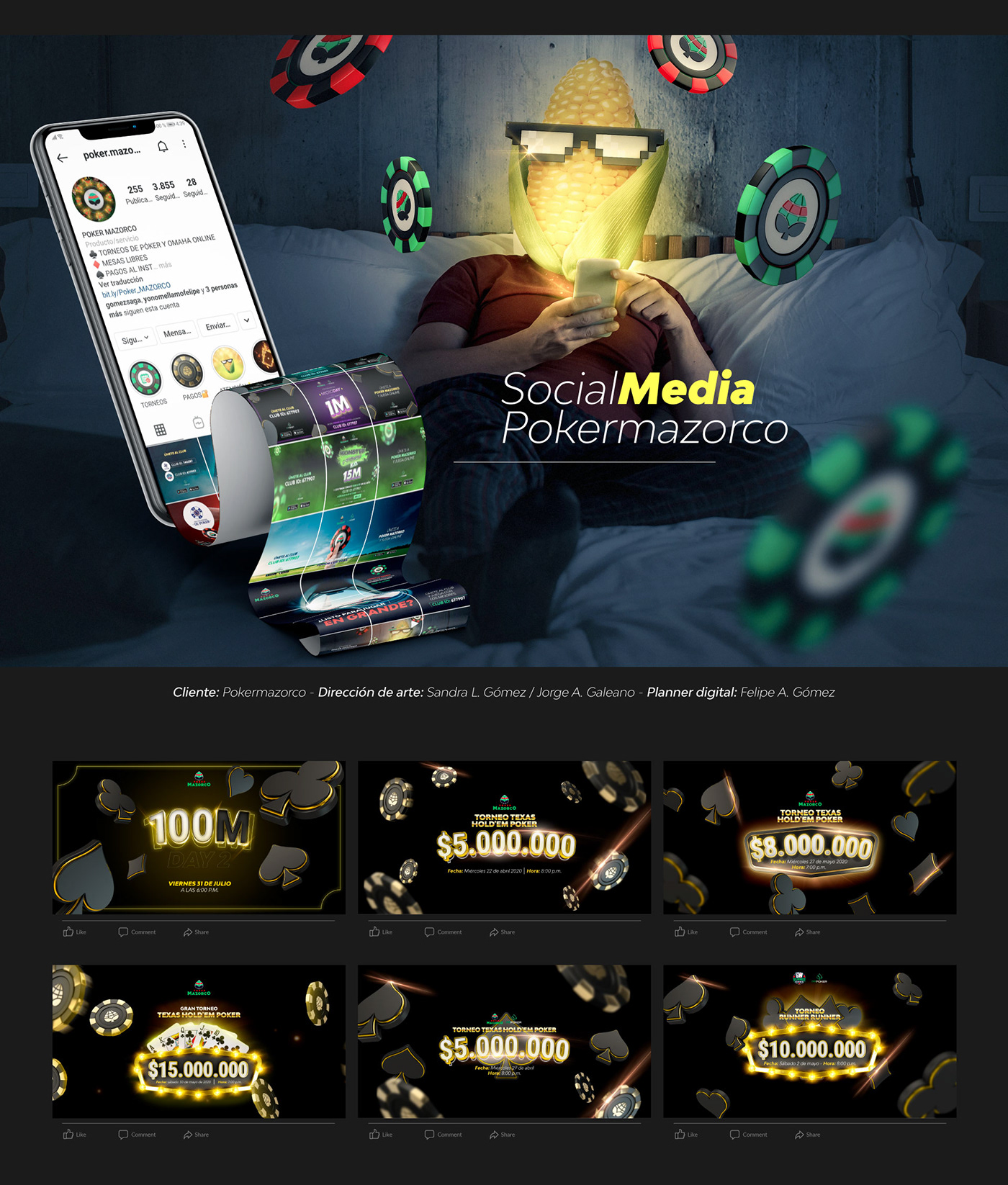 3D design digital diseño instagram planner Poker publicity social media