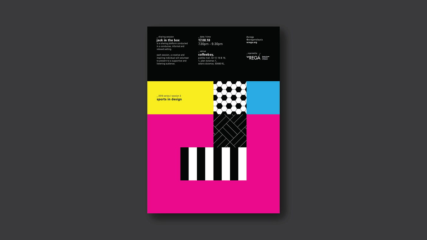 Event geometric graphic design  Kamarul Izam malaysia minimalist poster typography   wrega
