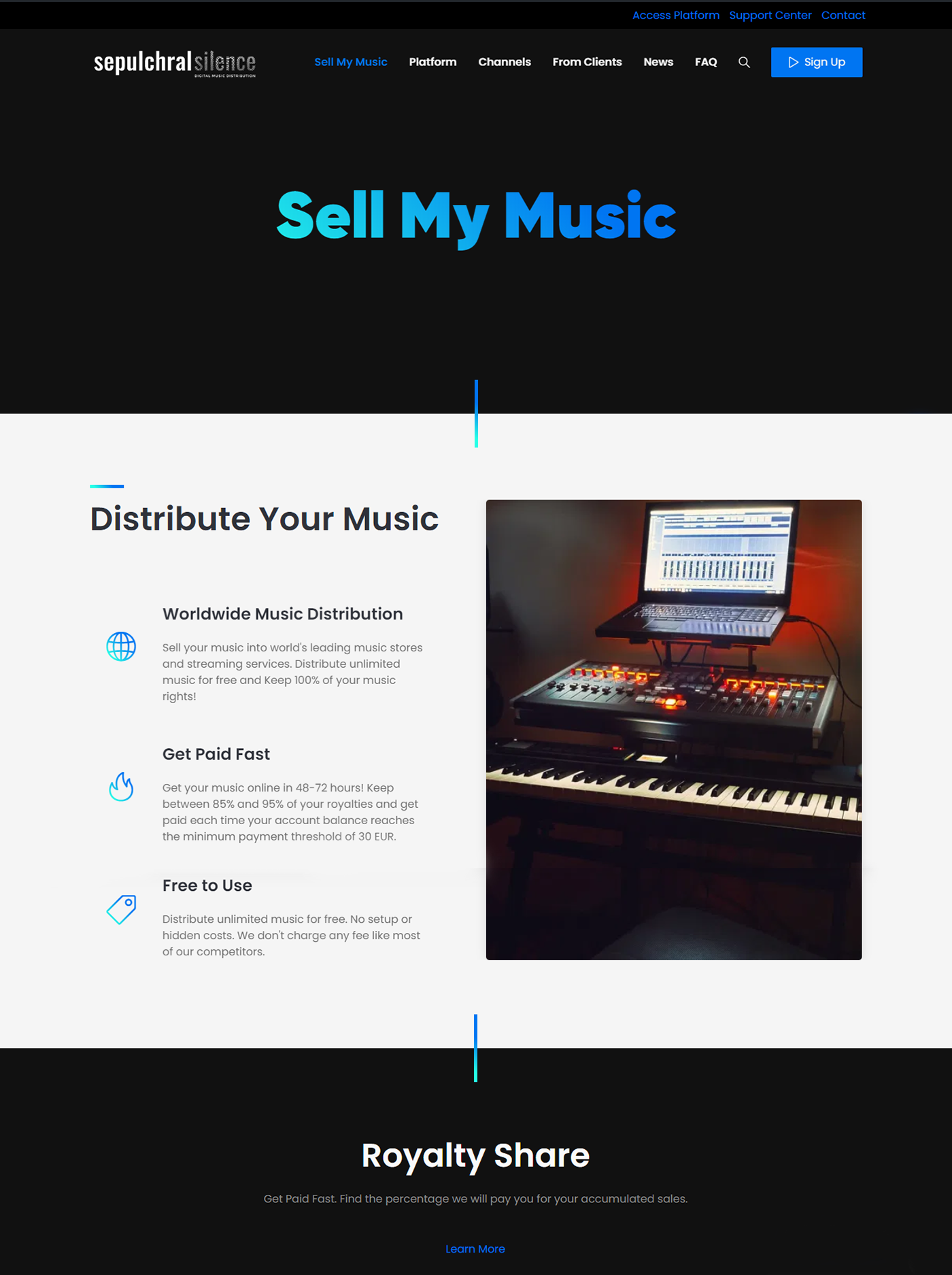 distro music design music web design Web Design 