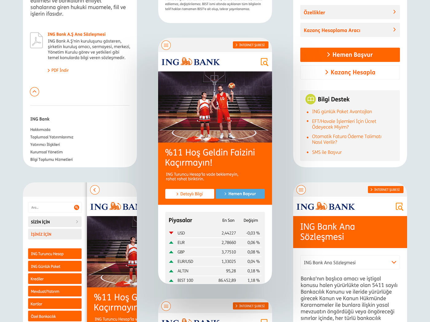 basketball dashboard Fintech ing bank minimal Netherlands orange Turkey ui design UX design