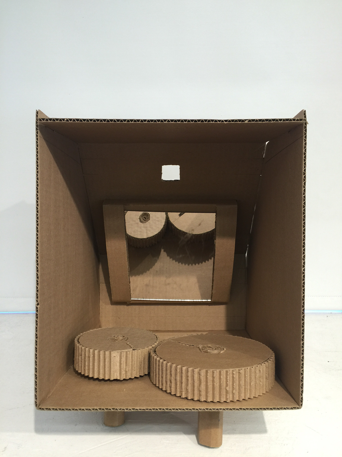 camera camra obscura cardboard gears Gouache paintings painting   industrial design  craft risd RISD Foundations