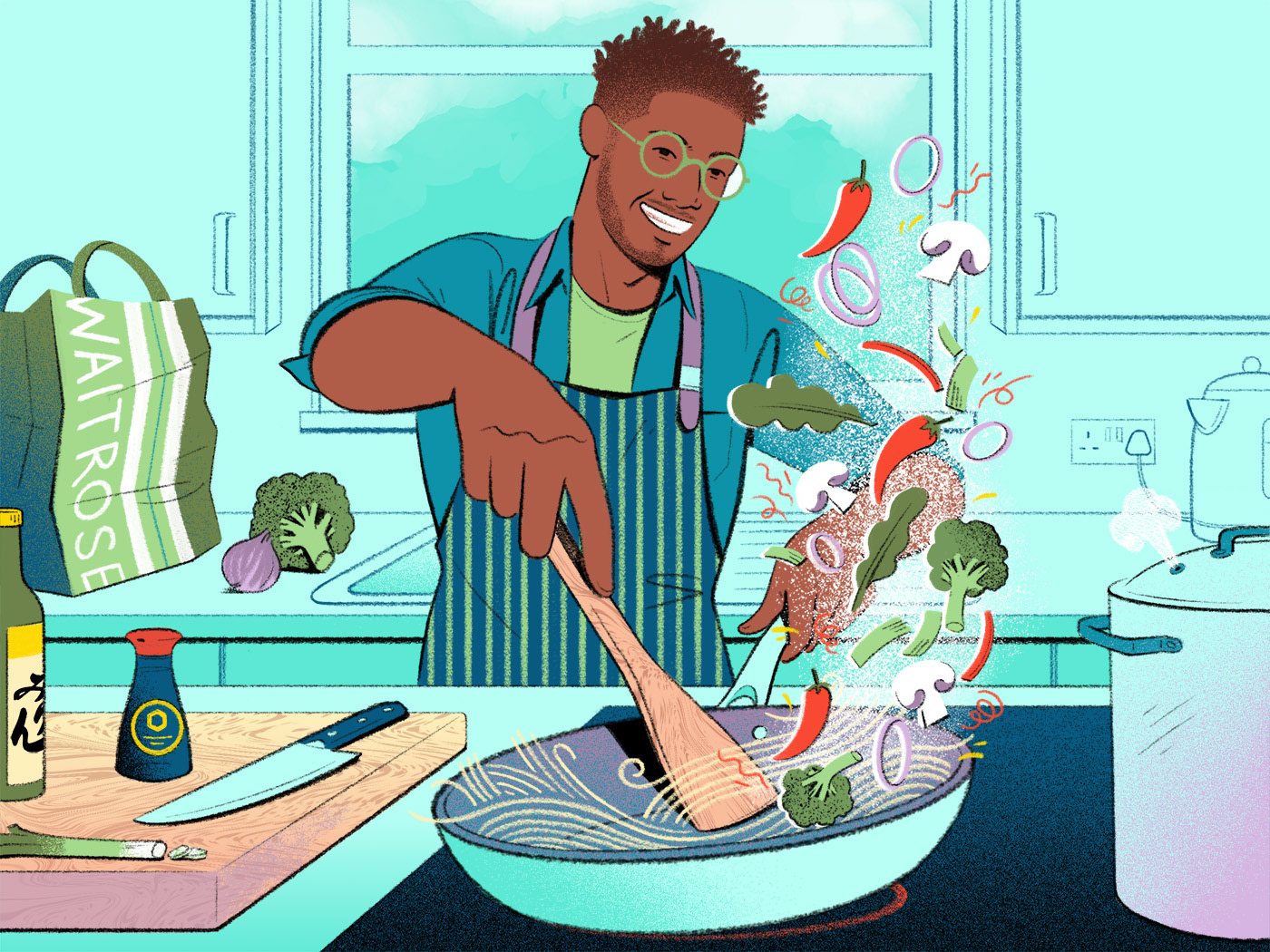 cooking editorial Editorial Illustration Food  food illustration ILLUSTRATION  motion recipe portrait youtuber  