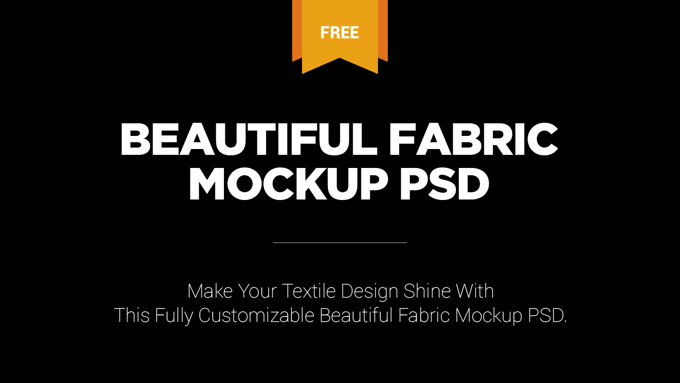 free freebie Mockup psd photoshop fabric cloth textile presentation