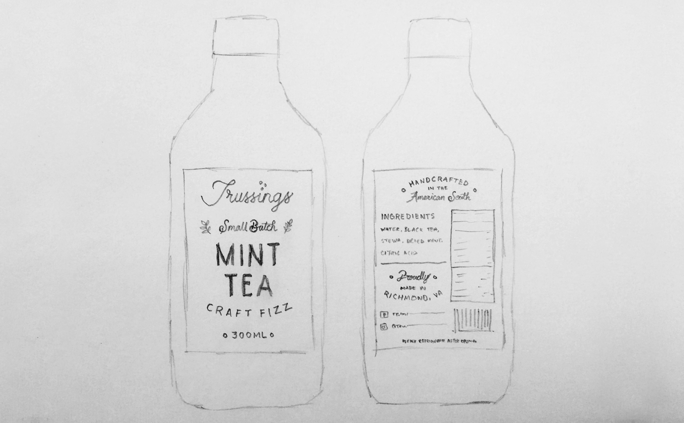 soda fizz vintage logo hand drawn lettering bottle Label tea
