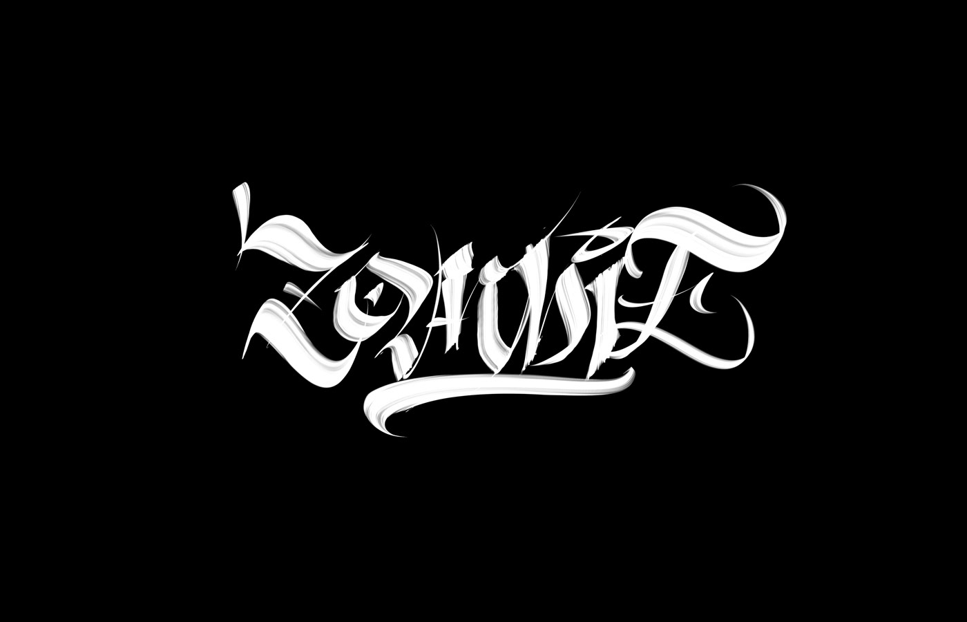 gothic lettering Calligraphy   каллиграфия леттеринг Blackletter Procreate ipad pro Logotype logo