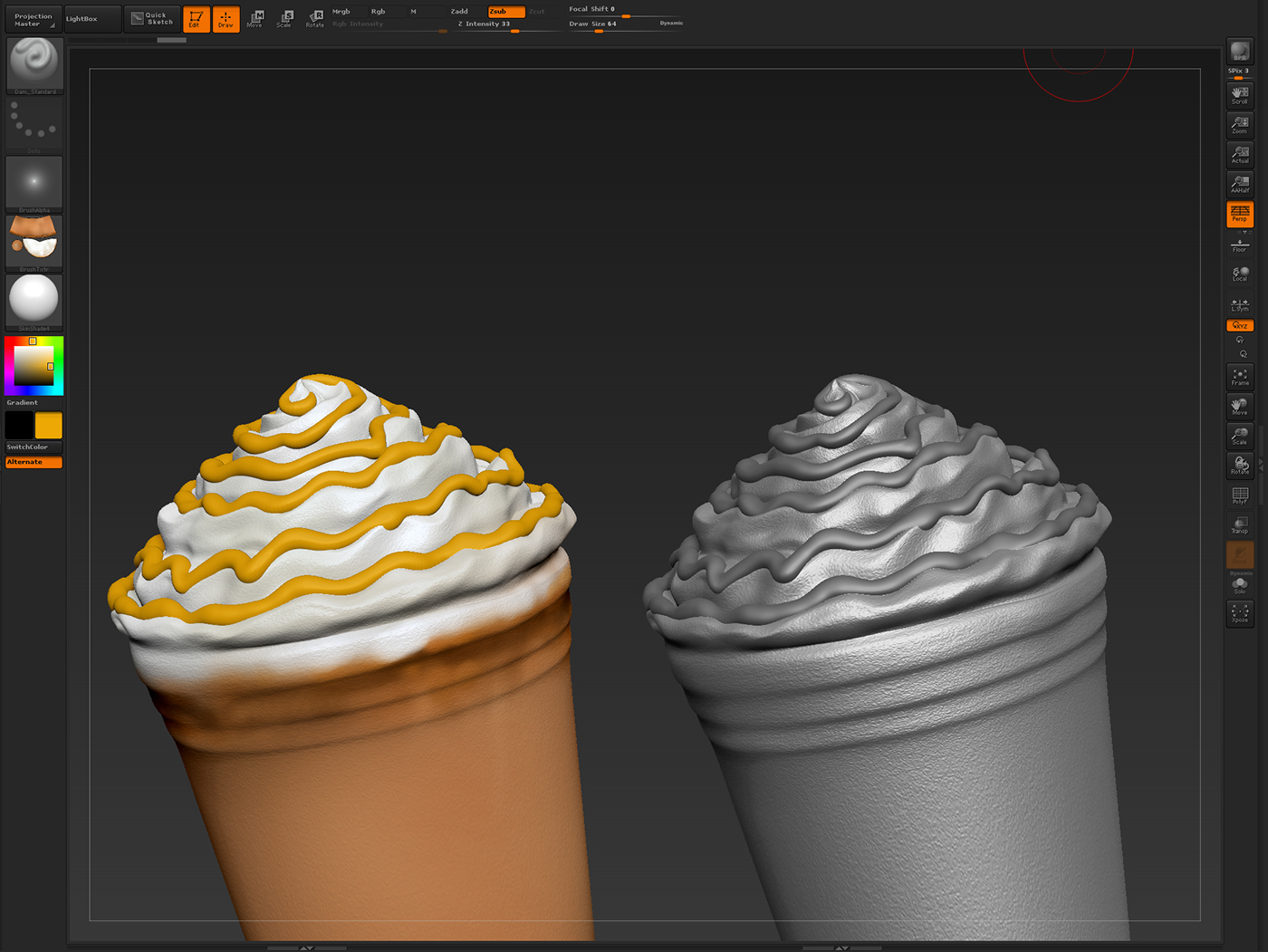3D realistic starbucks CGI Coffee Food 