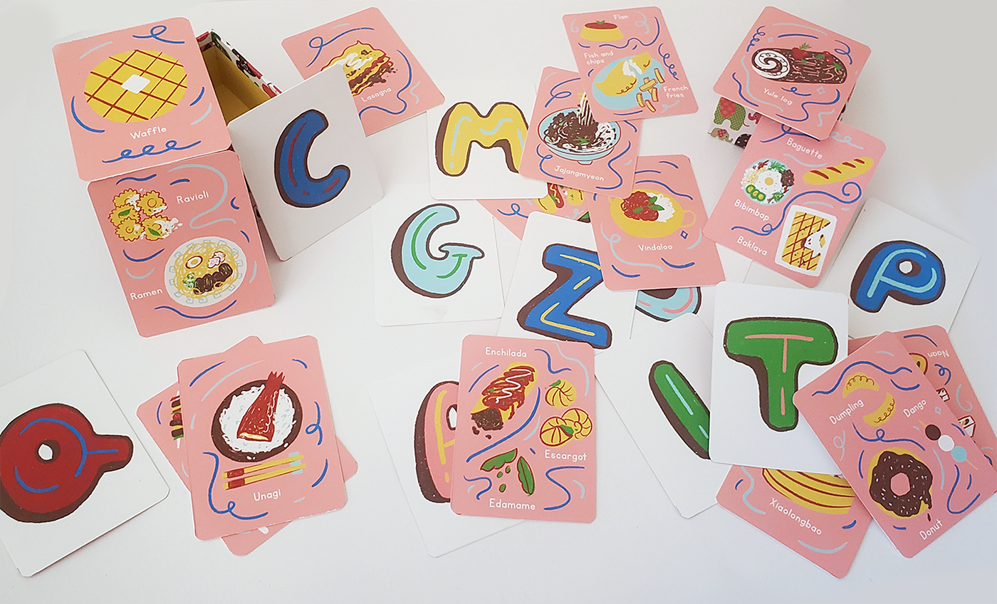 Food  alphabet ILLUSTRATION  children flashcards photoshop crafts   digital culture adobeawards