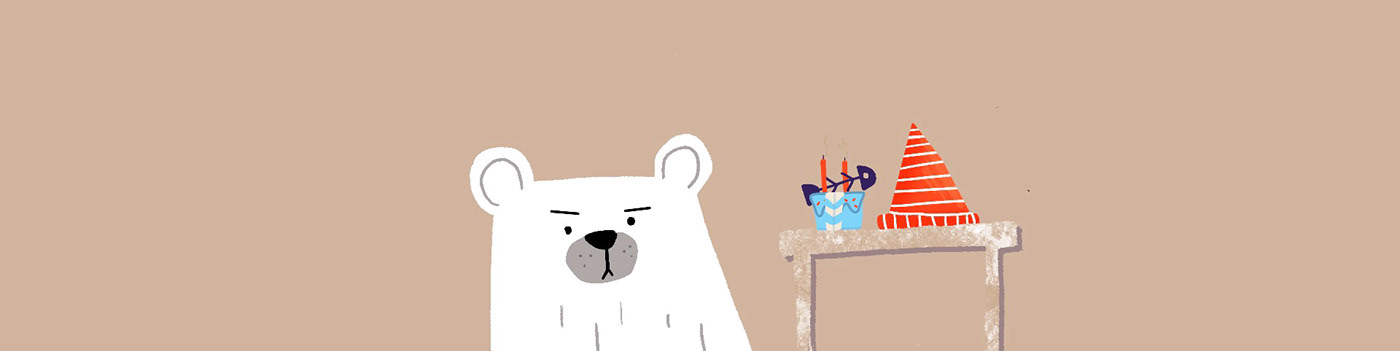 angry bear illustrasyon party chidren book