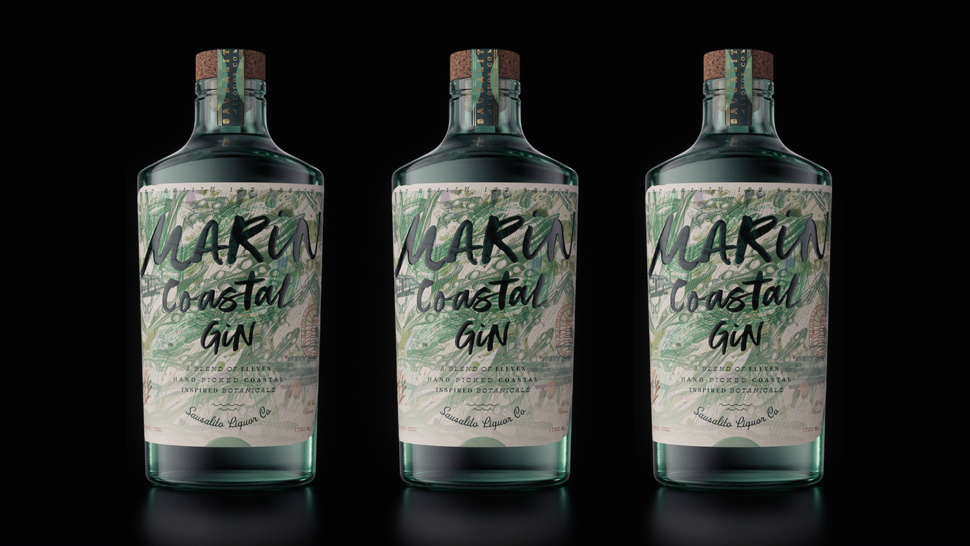 bottle Packaging Logo Design Graphic Designer gin packaging design graphic design  typography   adobe illustrator brand identity