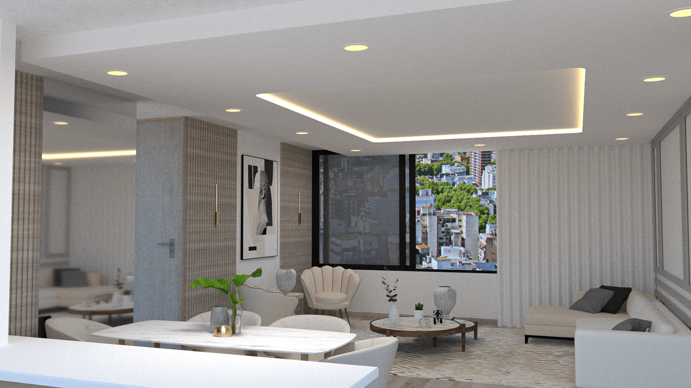 3D 3ds max architecture arquitectura interior design  minimal modern Render visualization vray