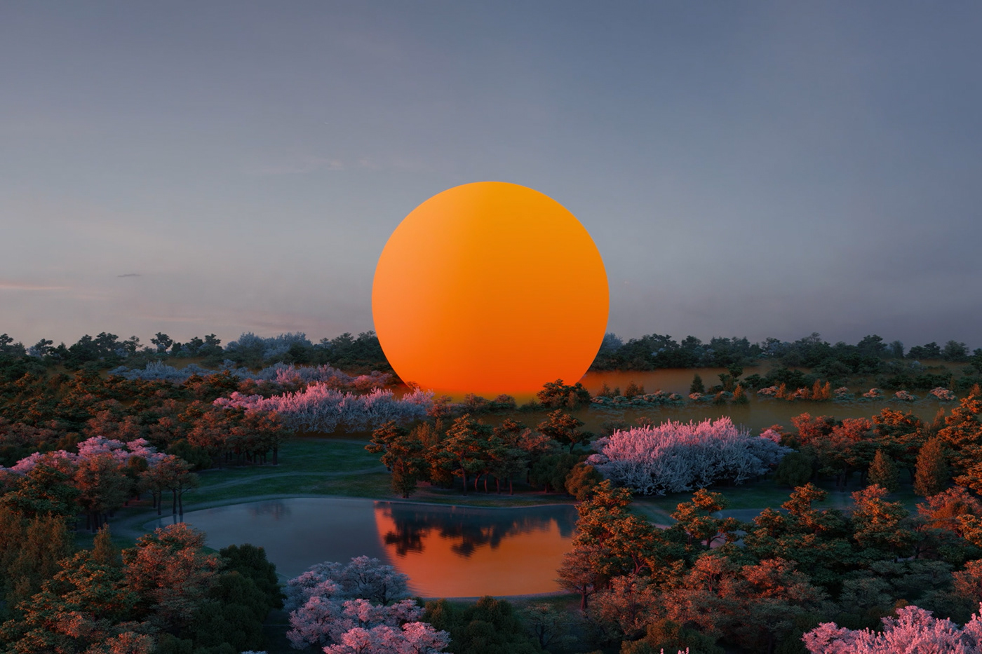 3D CGI colors Landscape Render shapes shortfilm surreal
