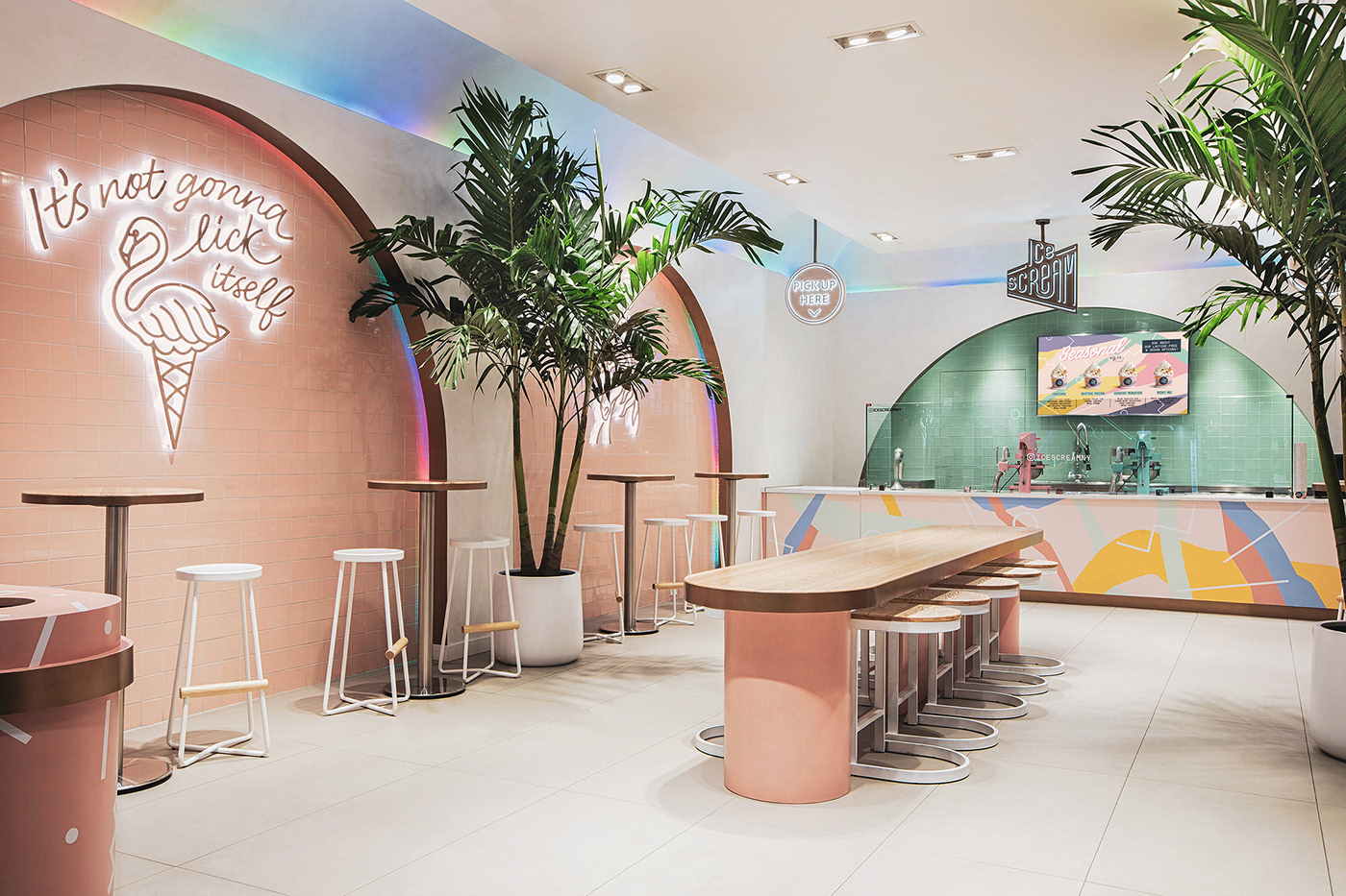 New York ice cream cafe identity Interior Food 