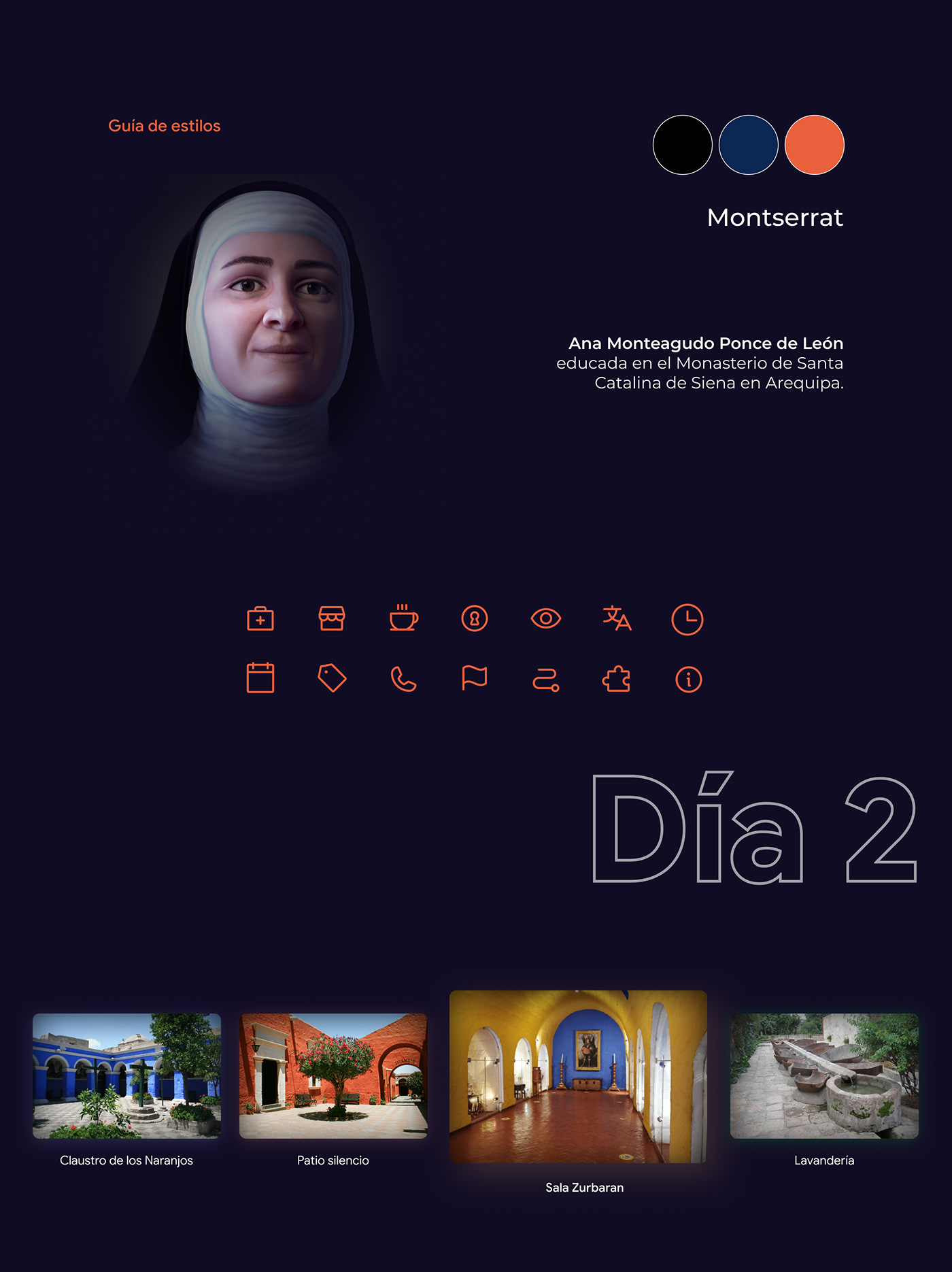 arequipa design Mobile app monastery peru Saint Catherine tourism UI UX design