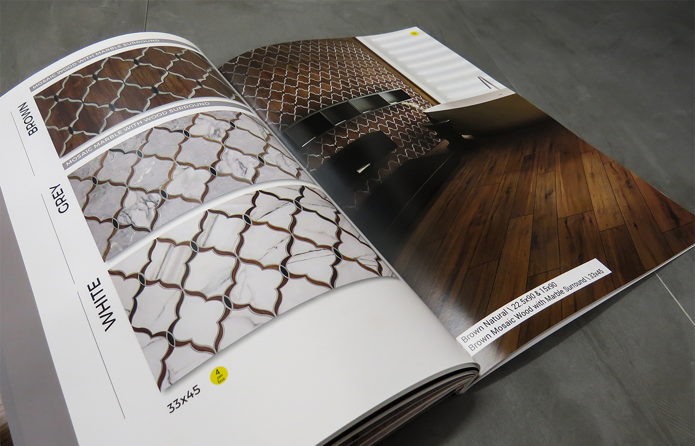 baked tiles brochure catalog Tiling catalogs interior design  editorial design 