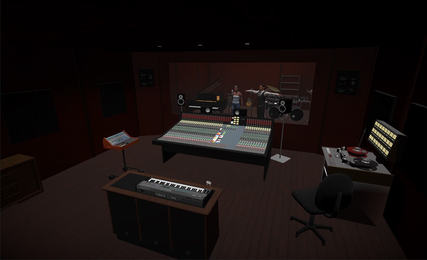 Virtual reality Audio music studio 3D vive blender