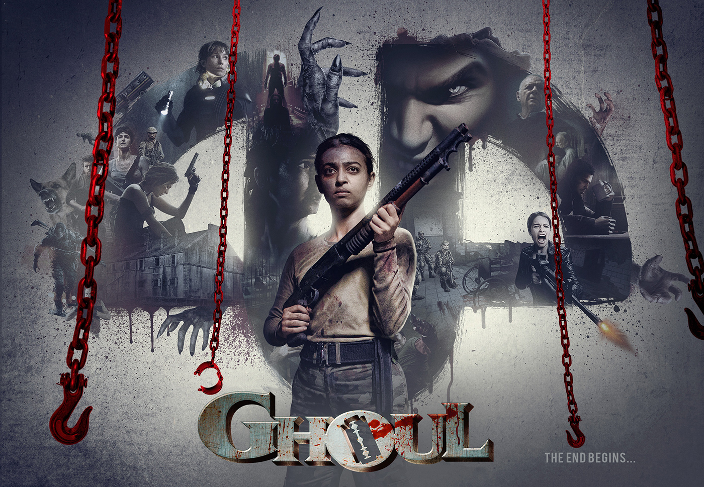 ghoul horror Radhika Apte scared games Netflix web series tv series poster slasher movie gore