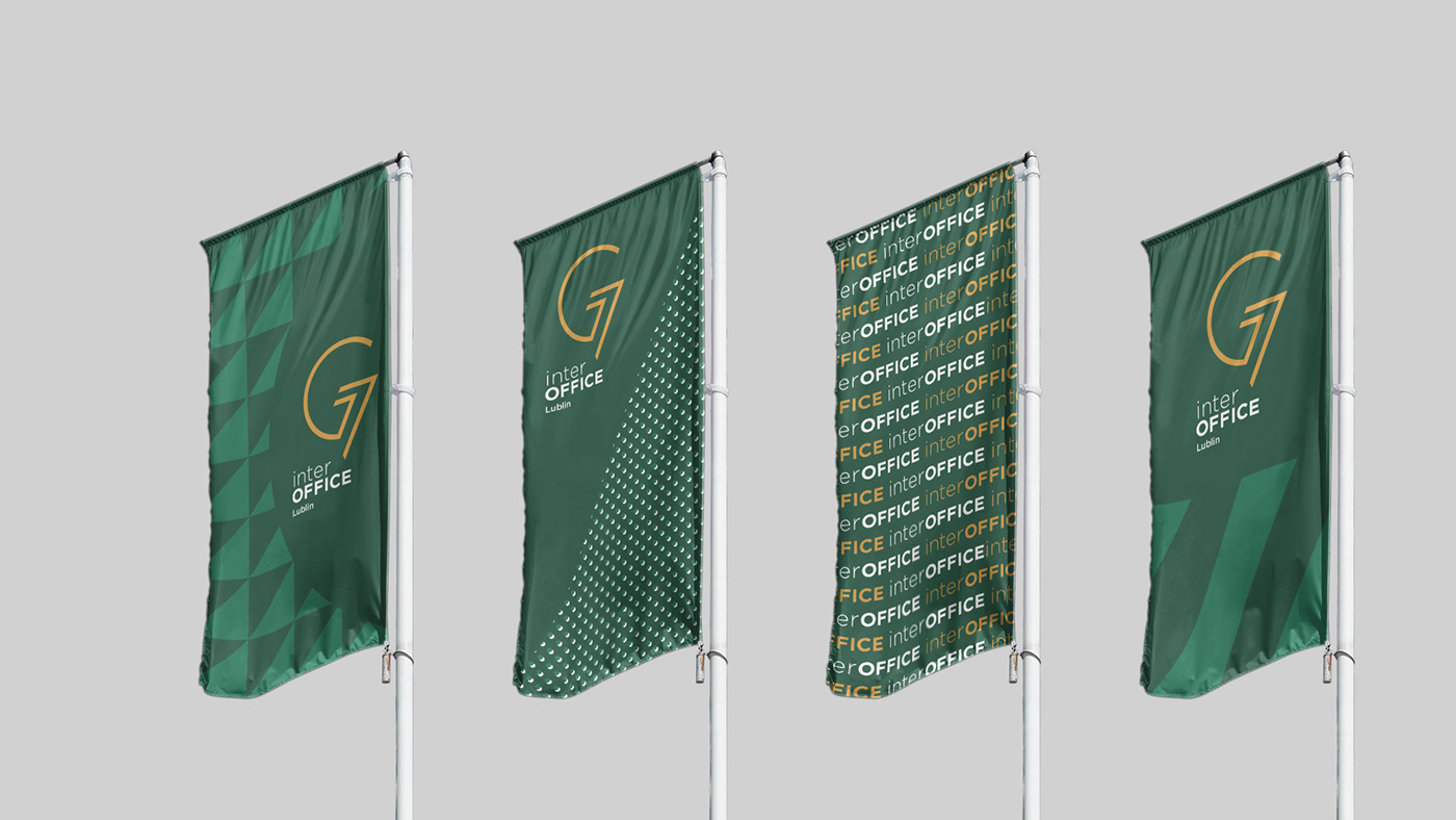 A series of four wayving flags on a neutral background.