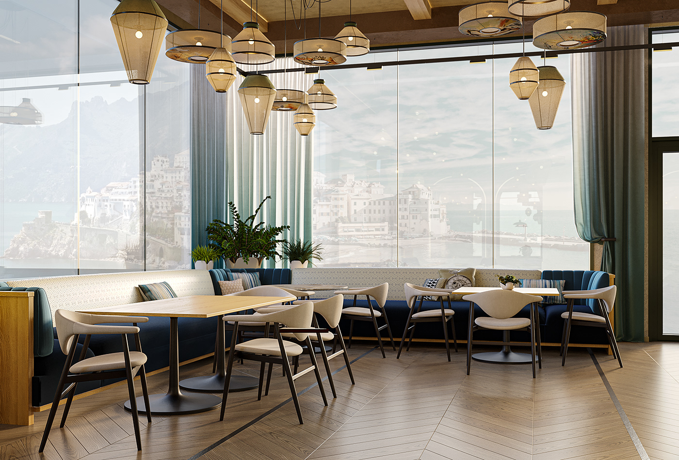 restaurant Interior design Render visualization 3ds max ресторан кафе cafe Интерьер ресторана